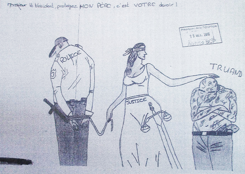 Dessin d'enfant adressé au président