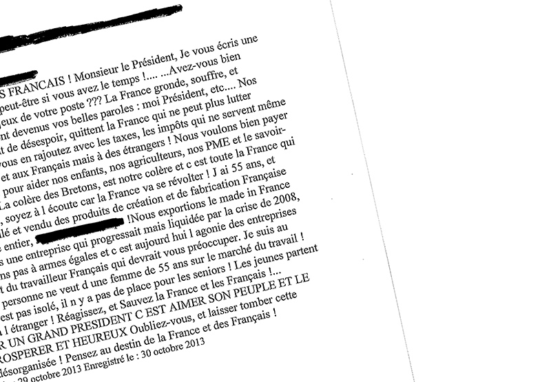 Exemple d'une lettre adressée au président