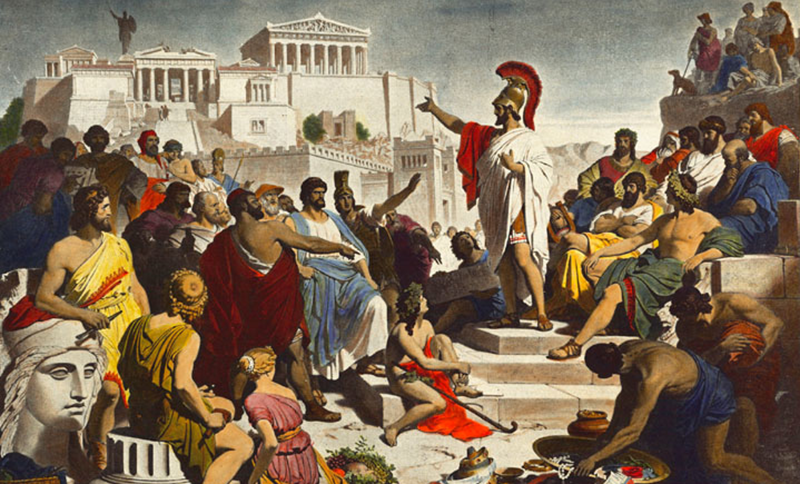 Oraison funèbre de Périclès. © Philipp Foltz, Wikimedia commons