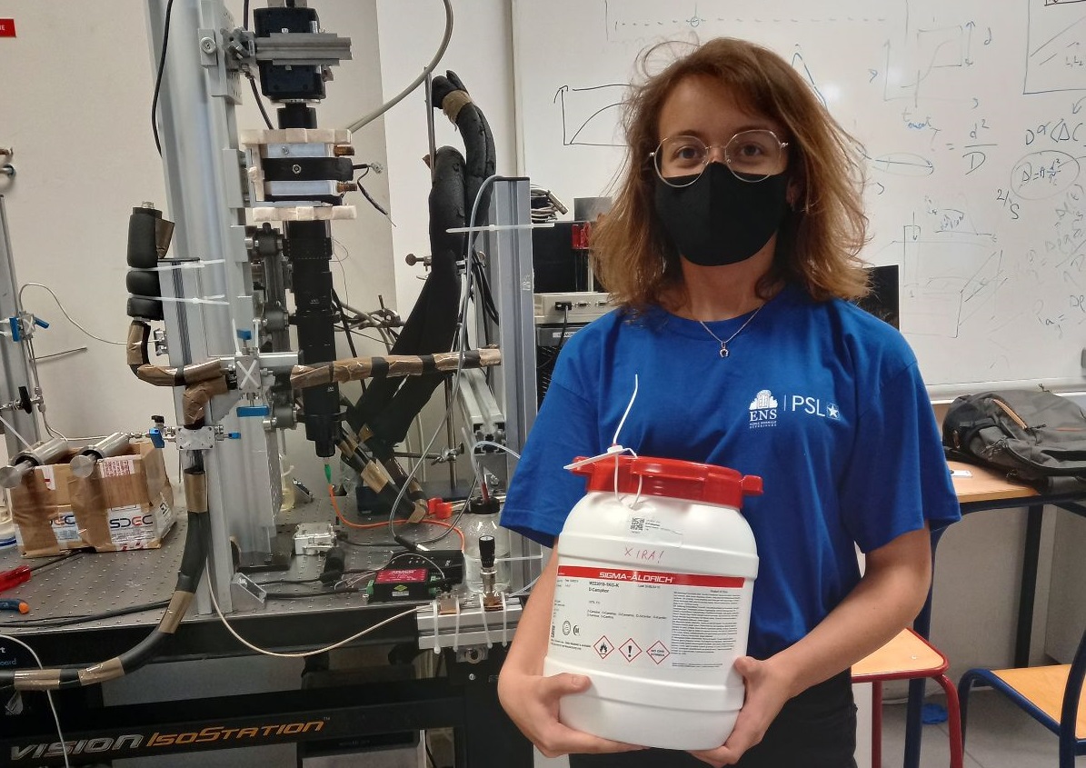 Romana-Iryna Martyniak, dans le laboratoire de l'ENS