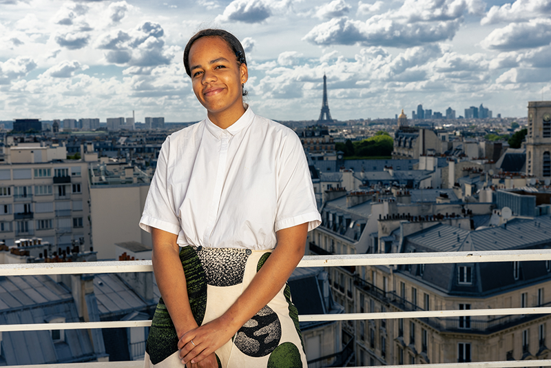 Théophane Hazoumé, sur le toit de l'ENS-PSL