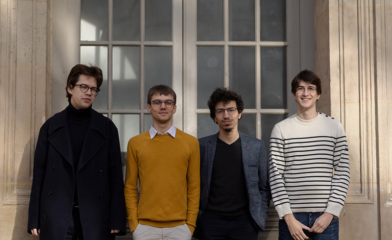 De gauche à droite :  Jean-Marc Gailis, Gabriel Doriath Döhler, Ryan Lahfa, Julien Malka © Julien Malka