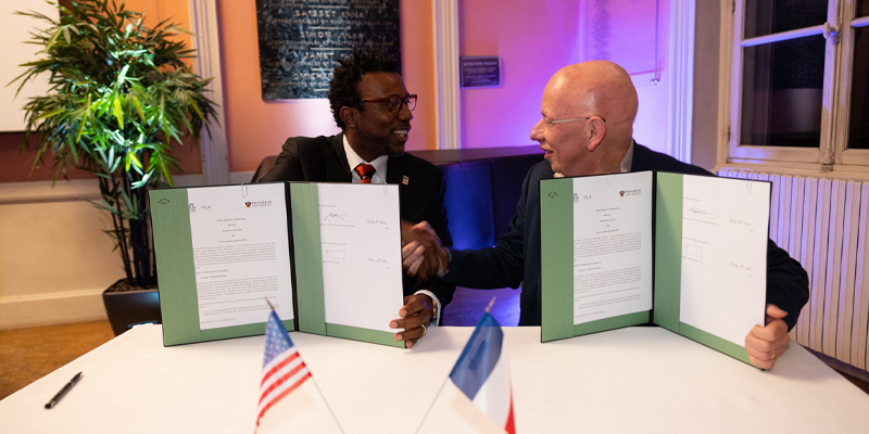 Pr. Rodney D. Priestley, Dean of Princeton University Graduate School et Pr. Frédéric Worms, directeur de l'ENS