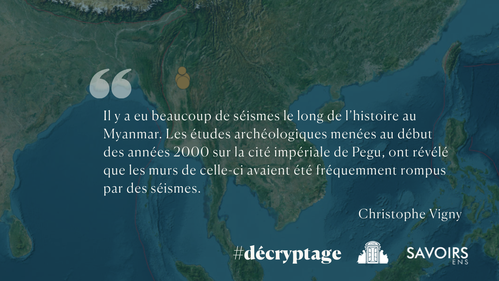 La localisation du séisme en Asie du Sud-Est © Crédit photo : Capture USGS