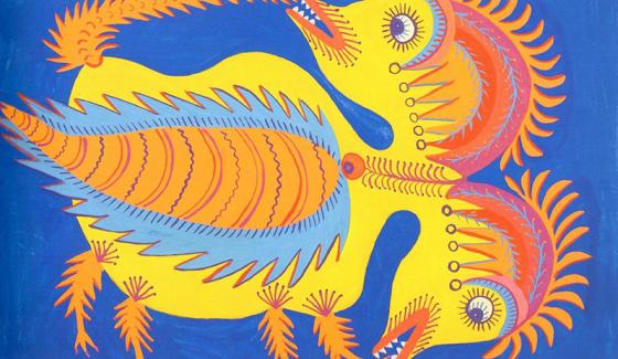 Maria Prymachenko, Two-headed chicken, 1977 ©️ Wiki Art  - Courtesy Ukraine ministry of Foreign affairs