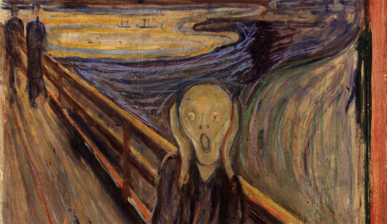 Le Cri (1893) d'Edvard Munch (1863-1944). Musée national de l'Art, de l'Architecture et du Design, Norvège