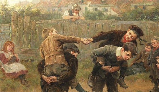 The tournament. Ralph Hedley (1848–1913) - Copyright  Wikimedia Commons
