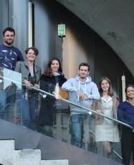 L'équipe d'étudiants et détudiantes de la COP 27 . De gauche à droite : Thibaud Schlesinger, Rémy Giacobbo, Zoé Brioude, Alice Munoz-Guipouy, Adrien Fauste-Gay, Elsa Bouly et Naama Drahy